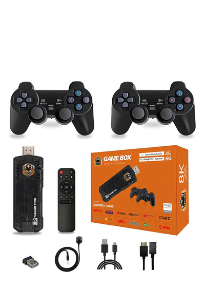 Genel Markalar Winex 8K Android TV Stick Video Arcade Oyun Konsolu Aile Retro...