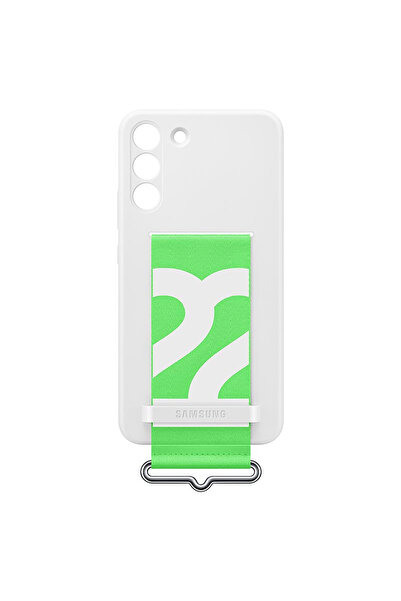 Samsung Galaxy S22 Plus Ile Uyumlu Kayışlı Silikon Kılıf Beyaz-ef-gs906twegww