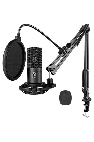 Velixo T669 Usb Professional Microphone, Cardioid, Noise Reduction,volume Control,pop Filter,adjustable Arm