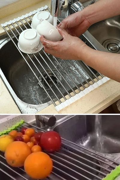 Plant Aksesuar The New Helper of Your Foldable Strainer Sink for Vegetables, Fruits and Dishes!