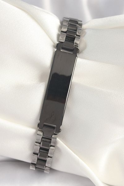 Skygo 316L Steel Silver Black Color Chain Imprint Model Men's Bracelet - Tj-Eb3727