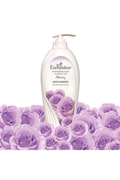 ENCHANTEUR لوشن ساتان ناعم وجذاب مع خلاصة الصبار وزبدة الزيتون