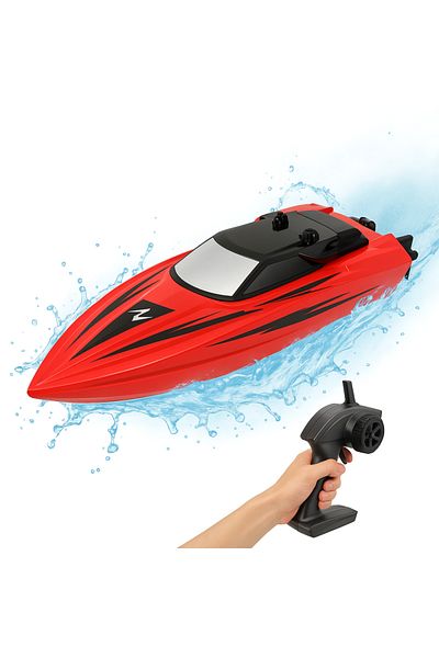 Velixo Rc Boat, 8 Km/h, 2.4g, 50m Range, Dual Motors, Water Resistant, Battery Alert, 20 Min, Usb Charging