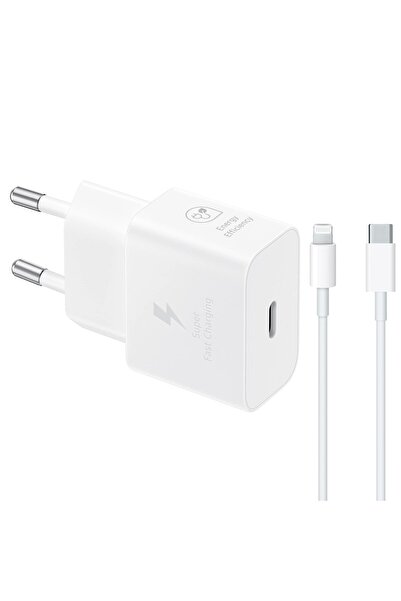Samsung T2510N Şarj Başlığı 2m Type-C to Lightning Kablolu Şarj Aleti Beyaz