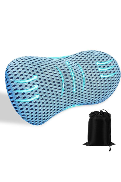 Velixo Pernă lombară ortopedică, spumă cu memorie, birou/mașină/pat, respirab...