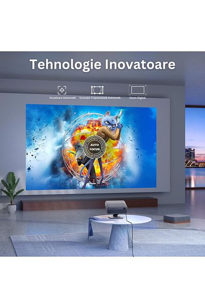 Velixo 1080p Full Hd Projector, Wifi 6, Bluetooth 5.2, 28000 Lumens, Dolby Audio, Auto Focus, 4k Support