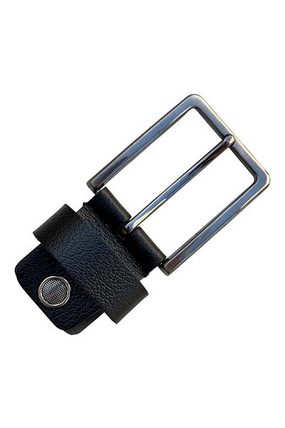 Süzer Deri 3.5 Cm. Replacement Belt Buckle with Screws Genuine Leather Black