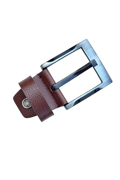Süzer Deri 4.5 Cm. Replacement Belt Buckle with Screws Genuine Leather Tan