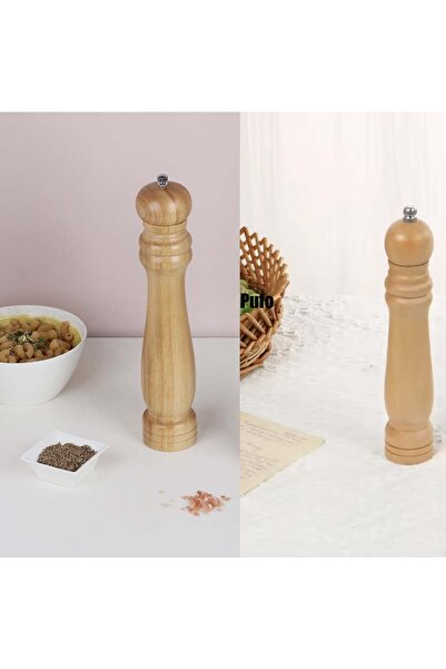 PUFO Spicey manual pepper and spice grinder made of wood, 21 cm, brown