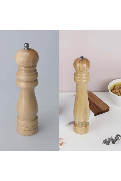 PUFO Spicey manual pepper and spice grinder made of wood, 21 cm, brown
