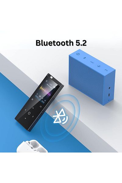 Velixo Mp3 Player 1.8" Touchscreen, Bluetooth 5.2, 64gb, Sd Up To 128gb, Hifi, Fm Radio, Voice Recorder