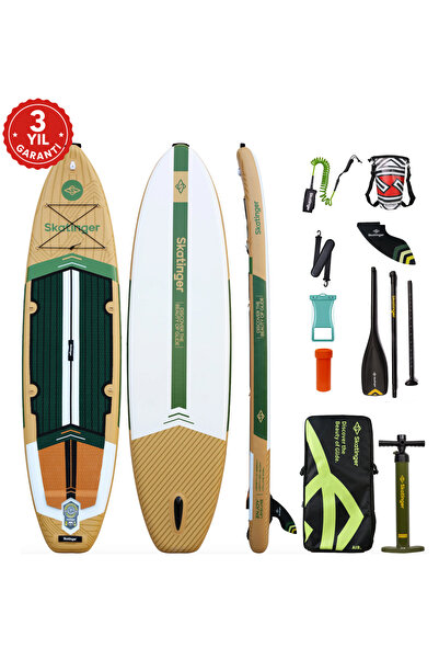 Skatinger 3 Yıl Garantili Şişme Sörf Tahtası Standup Paddle Board 335x84x15 C...
