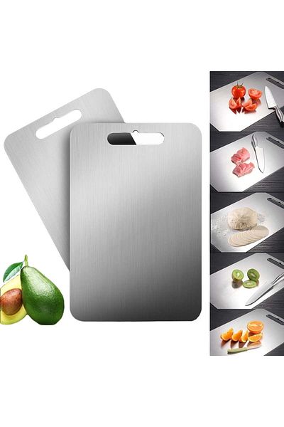 Nar kalıp Narkalıp Metal Cutting Board, Stainless Steel Kitchen Chopping Boards 28X20Cm