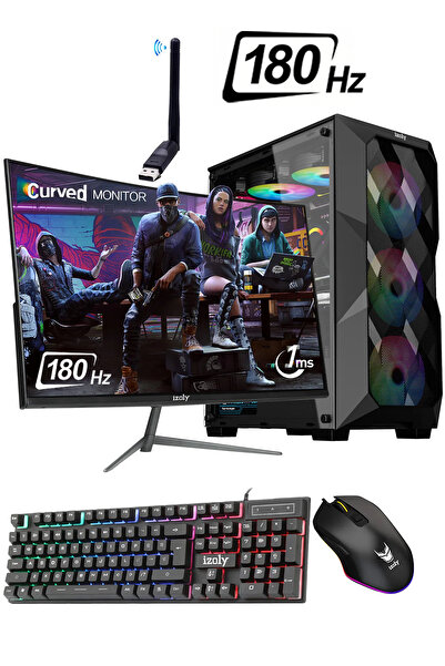 IZOLY Dustox X I3-12100f 16gb 256gb M.2 Nvme Rx 580 8gb 24" 180hz Oyuncu Masa...