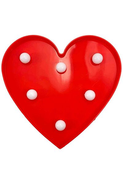 Generic Vitacelli Red Heart Marquee Light 6 LEDs