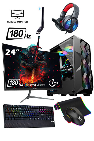 IZOLY Geralt I5-10400f 16gb 512gb M.2 Nvme Ssd Rx 580 8gb 24" 180hz Oyuncu Oe...