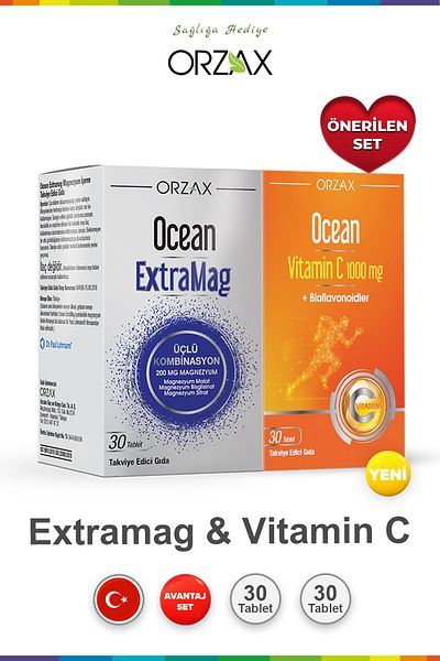 Ocean Extramag 30 Tablets & Ocean Vitamin C 30 Tablets