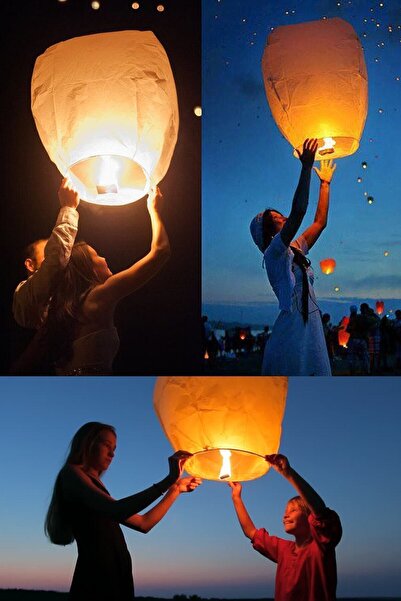 Genel Markalar Nanopro Dilek Feneri Gece Gökyüzü Dilek Balonu Standart Boy 4 Adet