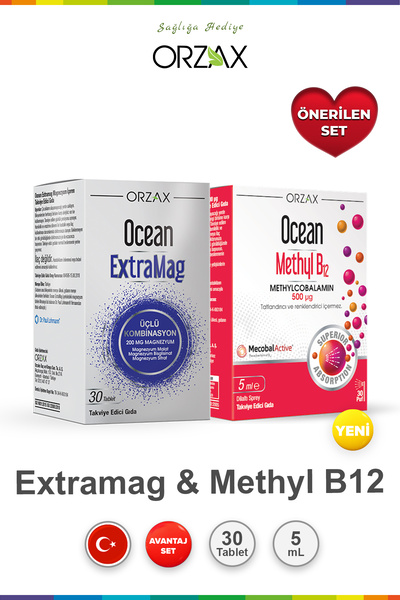 Ocean ExtraMag 30 Tablet & Ocean 500 µg Methyl B12 Sprey 5 ml