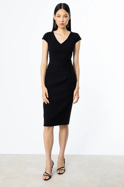 Ekol Belted Midi Dress Black