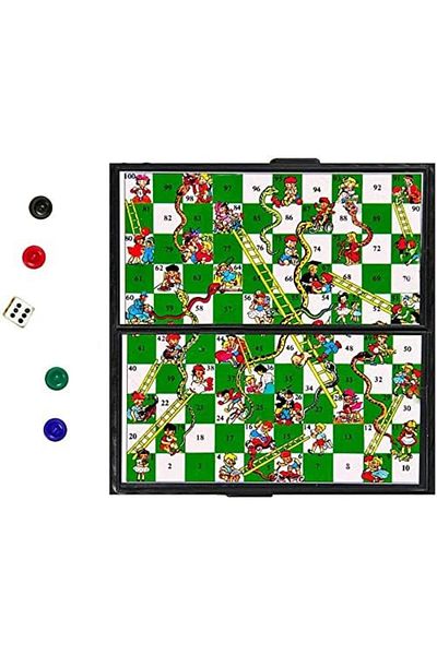 Generic Rubik Snakes and Ladder, Magnetic Folding Design and Light Weight Snake and Ladders Board Game for K