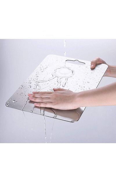 Nar kalıp Narkalıp Metal Cutting Board, Stainless Steel Kitchen Chopping Boards 28X20Cm