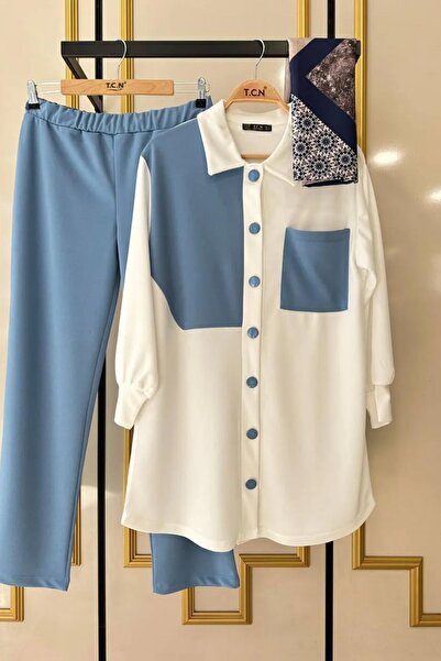 Hürrem Part Detail Scuba Crepe Fabric Set of 2