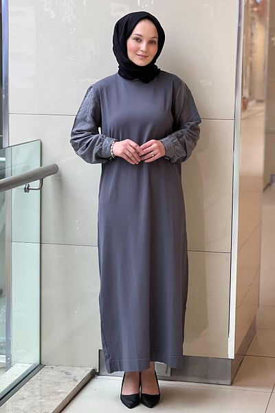 Nuss Sleeves Vegan Silk Mercerized Dress