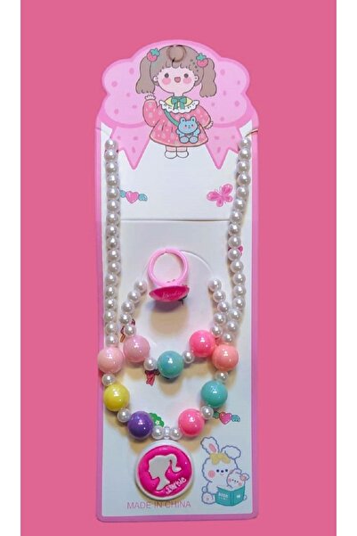 MONİCATİME Barby Çocuk Set (KOLYE BİLEKLİK YÜZÜK)