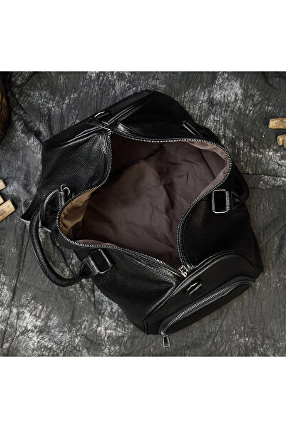 LEBLOU Geantă de voiaj LEBLOU din piele naturală, compartiment încălțăminte, sport și călătorii, 45x23x25