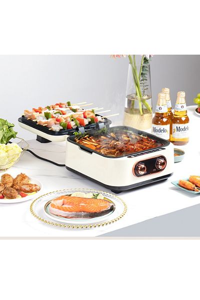 MACON Multifunctional Electric Pot Baking Pan Household Pancake Machine Hot Pot Frying Non-stic