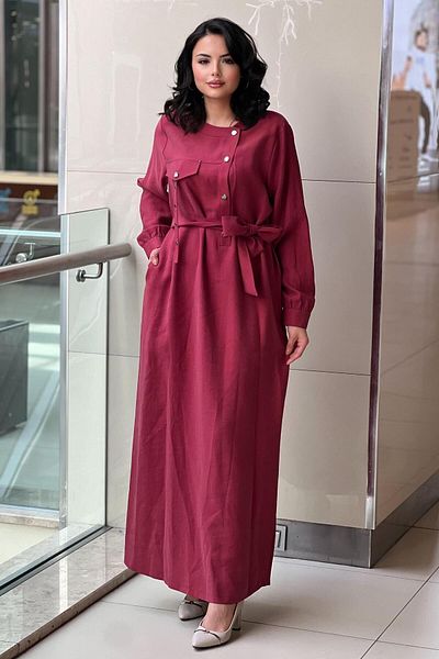 Nuss Four Button Dress with Pocket Flaps