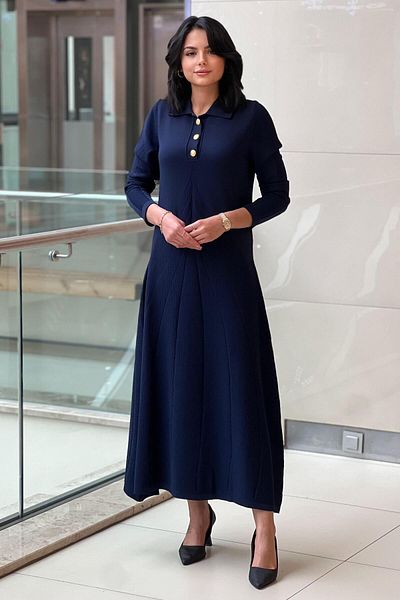 Nuss Mercerized Bell Dress with Knitting Technique
