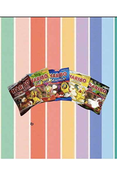 Haribo Değişik Tatlar Sepeti Karma Koli (Miami-Starmix-Sahanda Yumurta-Kalp Yüzük-Ekşi Mix ) Jelibon