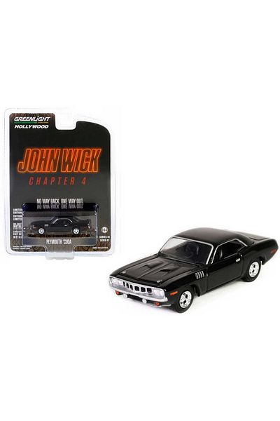 TOYFEST Greenlight 1/64 Hollywood Series 41- 1971 Plymouth'Cuda - John Wick: Chapter 4