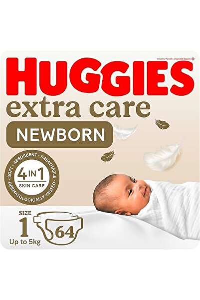Huggies HUGGIES Newborn Diapers, Size 1, 0-5 kg, Jumbo Pack, 64 Diapers