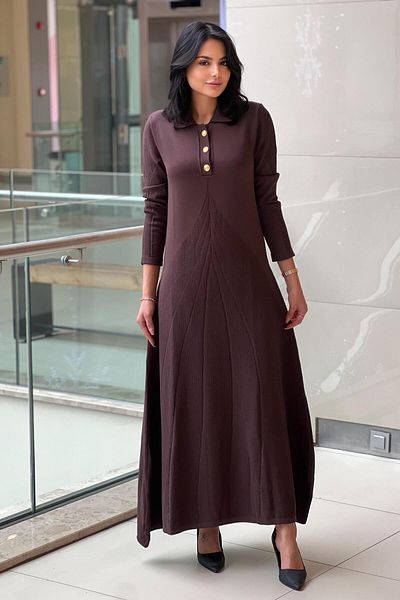 Nuss Mercerized Bell Dress with Knitting Technique