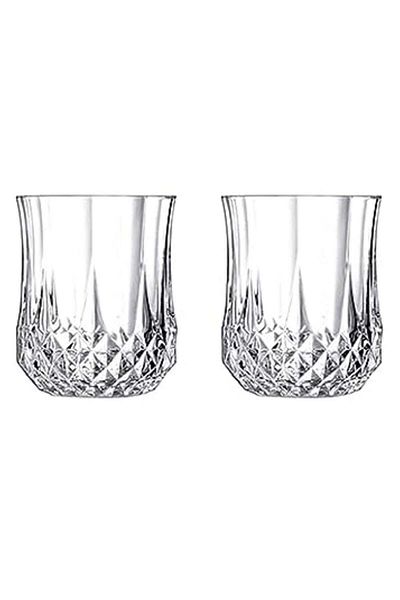 Generic Vitacelli Dimond Cut Crystal Clear Glass - 210 Ml, 2 Pieces