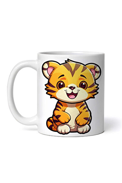 OEM Εξατομικευμένη Λευκή Κούπα, Bryan The Tiger, Inovatix®. 330ml