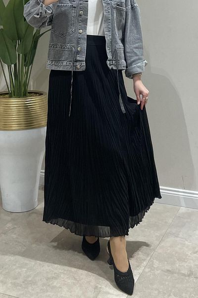 sentez giyim Synthesis Chiffon Cropping Skirt