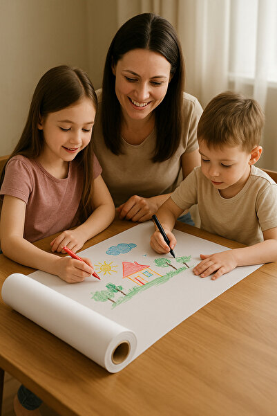 ESLENTA 50cmX10metre Rulo Boyama ve Resim Kağıdı, Sanat ve El İşi Kağıdı