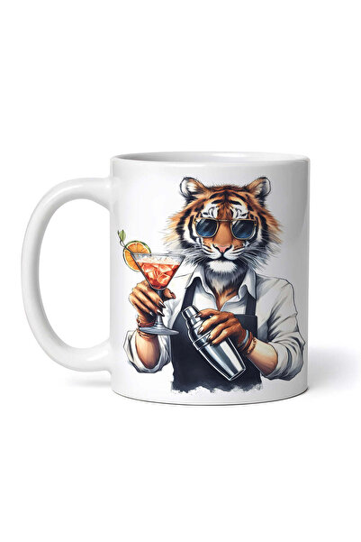 OEM Εξατομικευμένη Λευκή Κούπα, The Bartender Tiger, Inovatix®. 330ml