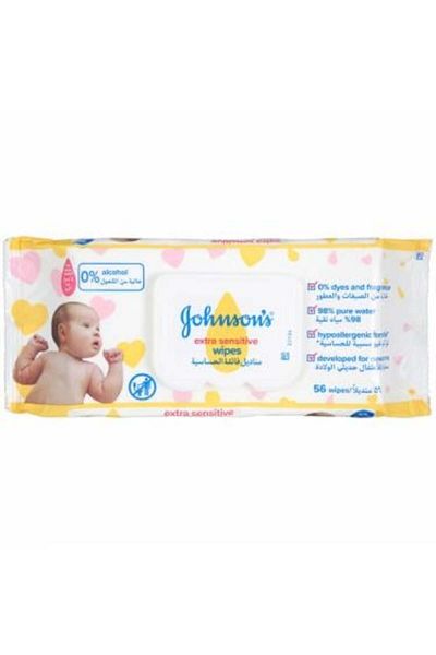 Johnson's Baby Wipes for Sensitive Skin by Johnson's, 56 Wipes