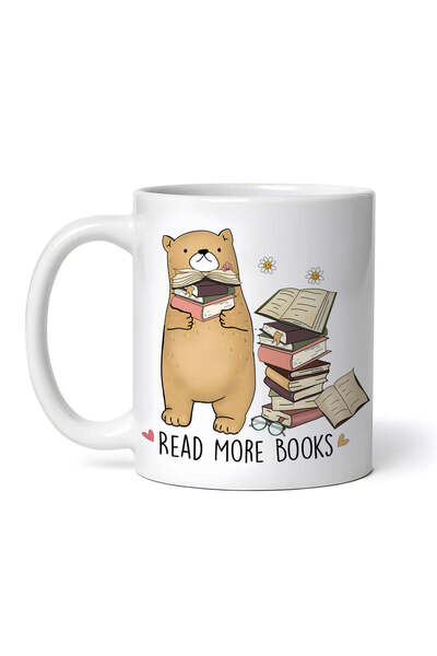 OEM Cană albă personalizată, Citește mai multe cărți, INOVATIX®. 330 ml