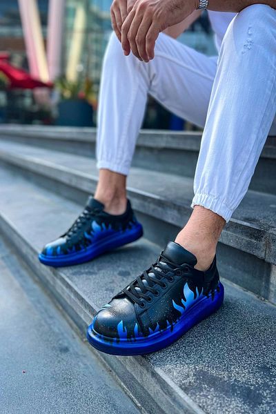 Chekich Pantofi pentru bărbați Ch254 Cst Pittura 534 Blue Flame