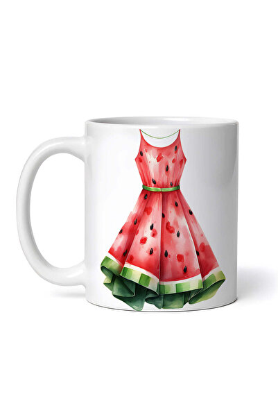 OEM Cană albă personalizată, rochie pepene verde, INOVATIX®. 330ml