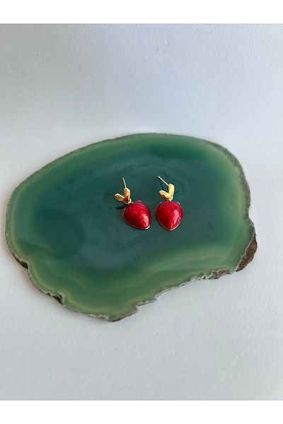AYLAKAYA Steel Earrings Strawberry Model