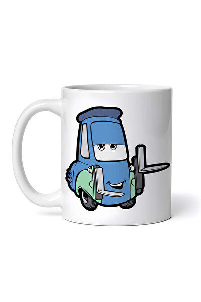 OEM Εξατομικευμένη Λευκή Κούπα, Guido The Forklift, Inovatix®. 330ml