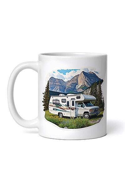 OEM Εξατομικευμένη Λευκή Κούπα, Τροχόσπιτο Ταξιδιού, Inovatix®. 330ml