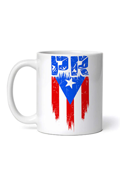 OEM Cană albă personalizată, steagul Puerto Rico, Inovatix®. 330 ml